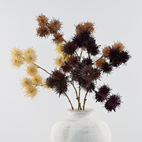 Bouquet de fleurs artificielles multicolores de 68 cm, branches de gazon-épineux, fausses fleurs séchées pour la décoration de la maison, des mariages, des fêtes et des centres de table