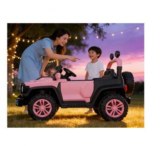 รถยนต์ไฟฟ้าสำหรับเด็ก 4 ที่นั่ง มอเตอร์ 390 แบตเตอรี่ 12V7Ah พร้อมรีโมทคอนโทรลผ่านแอพ โหมดสวิง พอร์ต USB เล่น MP3 ไฟส่องสว่าง ยางกันกระแทกทนทาน - Product Image 2