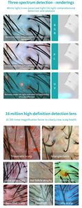 Máquina Profesional Detectora de Cuero Cabelludo, Detector de Folículos Pilosos 200X con Luz UV, Spa para la Salud Capilar con Android - Product Image 6
