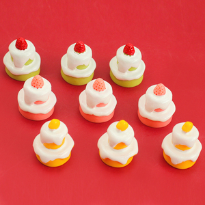 Đầy Màu Sắc Ngọt Ngào Dâu Tây Bánh Kem Nhựa Flatback Cabochon Cho Tự Làm Kem Keo Handmade Phụ Kiện Búp Bê Nhà Mini Thực Phẩm - Product Image 3