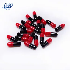 factory supply red black capsule customized printed empty capsules
