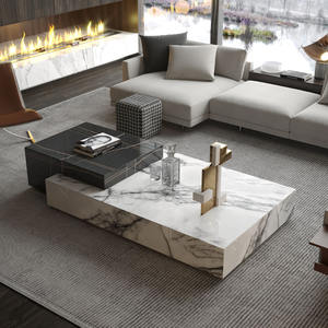 Mesa de centro de mármol artificial de estilo italiano moderno para villas y <span class=keywords><strong>pisos</strong></span> de lujo Luz de piso grande Diseño de lujo 1 año de garantía - Product Image 4