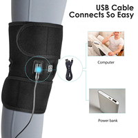 Masseur électrique pour genoux, enveloppant, réglable, avec compression, appareil de massage portable, soutien relaxant, pour la maison et le sport, alimenté par USB