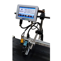 Impresora de inyección de tinta TIJ en línea de 12.7 mm con cinta transportadora, máquina de codificación industrial automática para cajas de cuero flexible, bolsas, tinta ecosolvente