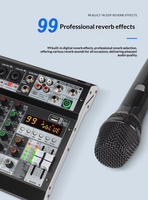 Console de mixage audio 6 canaux BHA M6X avec entrées XLR et TRS 6,35 mm, table de mixage DJ professionnelle pour scène live et karaoké, nouvelle arrivée OEM