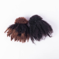 Cheveux humains afro crépus en vrac pour dreadlocks, 30g 50g, 100% cheveux humains, cheveux à tresser, couleur naturelle