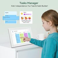 Calendrier numérique 10,1 pouces, planificateur familial électronique intelligent, tableau des tâches, écran tactile IPS HD, WiFi, MP3, application, table, extérieur