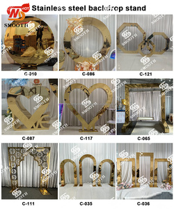 SMOOTH Hexagon Arch Wedding Metal Backdrop Stand Support Flowers Balloons for Wedding <b>Decor</b> - Product Image 5