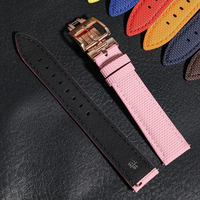 Jettda Hochwertiges Hybrid-Segeltuch-Leder armband 18/19//22mm Segeltuch-Schnellverschluss-FKM-Gummi armband