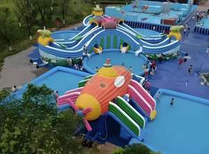 Penjualan terlaris dapat disesuaikan Bear Haunt taman air mengapung tiup untuk rumah hiburan dewasa Mobile Island Resorts - Product Image 3