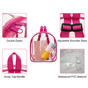 2025 tùy chỉnh OEM ODM Mini rõ ràng không thấm nước PVC Ba lô sinh viên rõ ràng Ba lô bán buôn trong suốt trở lại gói - Product Image 4