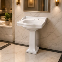 Lavabo sur pied 100 % inspecté, durable pour salle de bain, taille standard 1718