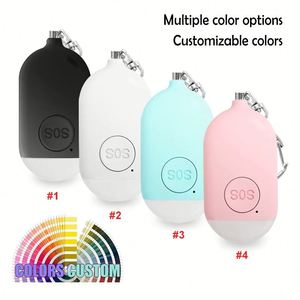 New Recharge Anti-wolf Alarm Flashlight <b>Smart</b> Outdoor Personal 130dB Security Self-defense Keychain - Product Image 2