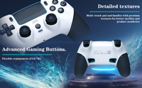 Joystick T48 Hall con Vibración Continua, Joypad Sensorial para Juegos, Gamepad BT Sensorial de 6 Ejes, Controlador de Juegos para PC PS4 PRO Slim