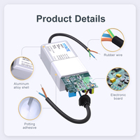 Alimentation à découpage LED Hyrite SPS-12/24E SMPS étanche IP67 90-295VAC 12V/24V 60W/90W 50/60Hz CA-CC à sortie unique pour l'industrie
