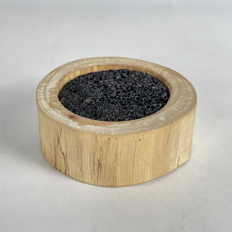 Эфирное масло диффузор вулканический камень деревянное блюдо натуральный черный вулканический эфирный туман масляный камень аромадиффузор для домашнего декора