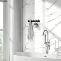 Panneau mural en PVC imperméable de luxe, design moderne en marbre et cristal de carbone pour la maison, la cuisine, la salle de bain, l'appartement