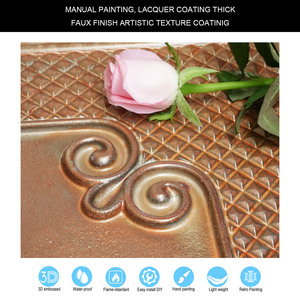 Envío Gratis, Paneles de Techo Estilo Rústico 2x2 pies, Paneles de Pared de <span class=keywords><strong>PVC</strong></span> con Relieve para Cafés y Bares, Color Hierro Rústico PL66 PAINTSDECOR - Product Image 4