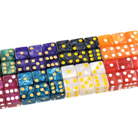 Lot de dés D6 en acrylique à effet marbre de 16 mm, motif nacré, dés de jeu à 6 faces, vente en gros