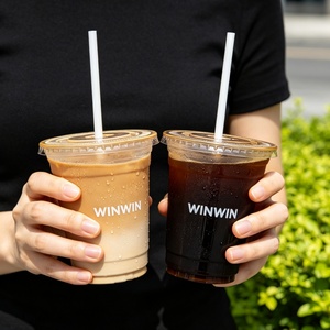 Custom Logo Printing Custom Color OEM Service Wholesale Branded 8oz 12oz 16oz PET Disposable Eco Friendly Square Cold <b>Drinks</b> <b>Cup</b> - Product Image 3