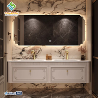 OEM Moderne 2025 Juerte Farmhouse Salles de bains Vanités Ensemble complet de meubles Table Bureau Cabinet Panneau Miroir Robinet d'évier pour salle de bain