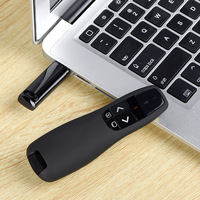 Presentador Inalámbrico USB con Puntero Láser Rojo R400, Control Remoto para Presentaciones PPT, Clicker para PowerPoint