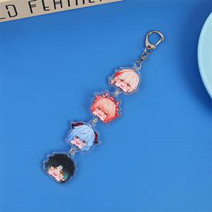 Vente en gros de <span class=keywords><strong>porte</strong></span>-clés en acrylique de style dessin animé, en plastique, avec impression UV, forme irrégulière - Souvenir et cadeau promotionnel - Product Image 4