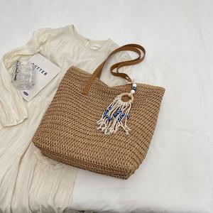 Tissé grande capacité fourre-tout station balnéaire sac de plage été femmes sac à main à la mode sacs de paille - Product Image 6