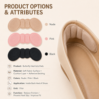 Coussinets adhésifs souples en mousse pour talons, respirants, anti-friction, empêchent le glissement du talon, pour un meilleur maintien des chaussures plates, mocassins et talons.