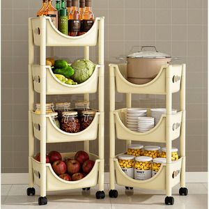 Type de sol mobile au sésame support de <span class=keywords><strong>rangement</strong></span> à plusieurs couches pour chambre à coucher cuisine collations chariot en plastique ménage panier à légumes étagère - Product Image 1