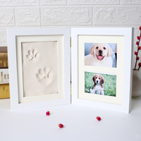 Cadre photo moderne en bois massif, étanche, fait main, avec empreinte de patte de chat ou de chien, finition peinture naturelle, numérique, pour DIY