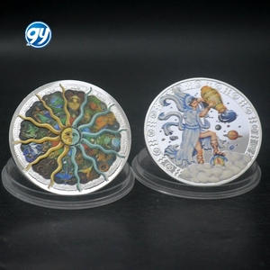 Moneda Conmemorativa Personalizada de las Doce Constelaciones, Dios del Sol y la Luna, Moneda de la Suerte, Color Plateado - Product Image 6