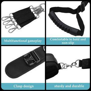 Verstellbare Handschellen Fußfesseln Oberschenkelmanschetten Knebel Augenbinde Klemmen 9-teiliges Set Fesselset <span class=keywords><strong>Sex</strong></span> Bondage BDSM Frauen Erwachsene Paar Spielzeug - Product Image 5
