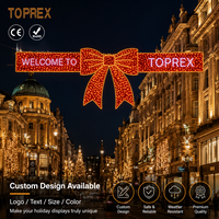Décoration extérieure IP65 étanche 110V 220V, nœud géant robuste de qualité commerciale pour centres-villes et motifs de croisements de rues
