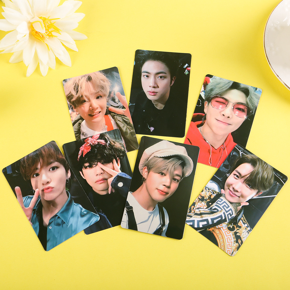 7/9Pcs KPOP JUNG KOOK GOLDEN Album SEVEN Photocards Two Sides