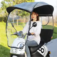 Universel Entièrement fermé Moto Pare-Soleil Ombre Tente Parapluie  Pare-Brise Auvent Moto Toit Moteur Vélo Mobilité Scooter Pare-Soleil Housse  De