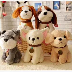Promotional Wholesale Cute Small Plush Puppy Dog Stuffed Animals Kids Toys Claw Machine Dolls