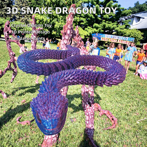 Serpiente Impresa en 3D con Huevo, Ojos Atractivos, Multiarticulada y Móvil, para Decoración de Sala de Estar, Escritorio, Figuras Decorativas, Accesorios para el Hogar - Product Image 2