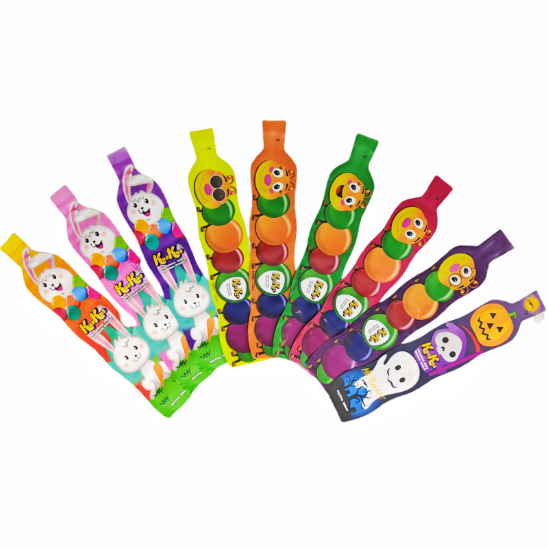 Custom Printed Plastic Packing 120Ml Frozen Beverage Ice Cream Pop Popsicle Shaped Injection Bags