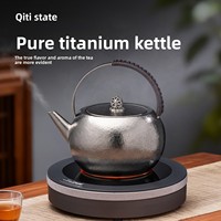 Nouvelle bouteille d'eau QITI Xuan Su 1L en titane pur écologique, théière de camping d'extérieur avec poignée, pot électrique en céramique de style chinois