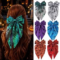 Pinzas para el pelo con diseño de telaraña de Halloween para mujer, pasadores góticos con flecos, accesorios para el cabello para disfraces de fiesta de cosplay