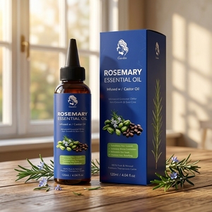 Suero Vegano Nutritivo para el Cuidado del Cuero Cabelludo, Contra la Caída del Cabello, Venta al Por Mayor, Fabricante, Fórmula Personalizada, Marca Privada, <span class=keywords><strong>Aceite</strong></span> Capilar de Romero - Product Image 1