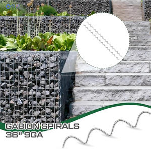 Panier <span class=keywords><strong>gabion</strong></span> pour plantes, soudé, <span class=keywords><strong>à</strong></span> trous carrés, en <span class=keywords><strong>acier</strong></span> <span class=keywords><strong>galvanisé</strong></span> antirouille, résistant aux intempéries, haute capacité de charge, clôture argentée - Product Image 6
