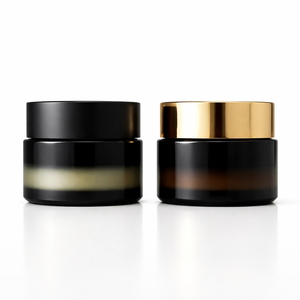 Pot en verre givré pour crème cosmétique pour le visage de 100 ml avec logo personnalisé, couvercle en plastique durable, crème hydratante pour les soins de la peau - Product Image 4