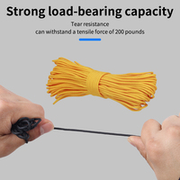 Cordage d'arc SPG, boucle en D, corde de 18 m, crochet, arc composé, arc recurve, fil de servitude, accessoires de chasse, réglage du relâchement