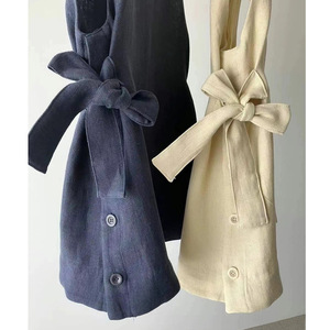 Débardeur d'été pour femme, col rond, design à nouer sur le côté, sans manches, tendance - Product Image 3