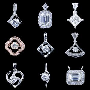 จี้แบบกำหนดเองพร้อมสร้อยคอเงินแท้ S925 ประดับด้วยโมอิสซาไนต์ สำหรับสุภาพสตรี - Product Image 2