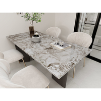 Table à manger en céramique, table basse, mur de fond, surface polie à grain sec, résistante aux acides, antidérapante pour chambre à coucher, hall