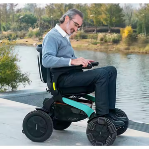 Mecanum Wheel Obstacle wheelchair 32.4kg Folding Lightweight Electric Wheelchair Backrest Width And Backrest Adjustable-Beiz-06