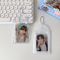 Porte-cartes de crédit transparent en PVC anti-RFID, design tendance, idéal pour les fans, petit présentoir de cartes